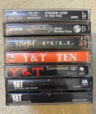 Hard Rock Cassette Lot of 7! Kingdom Come, Krokus, Winger, Y&T heavy metal tapes — 第 1/4 张图片