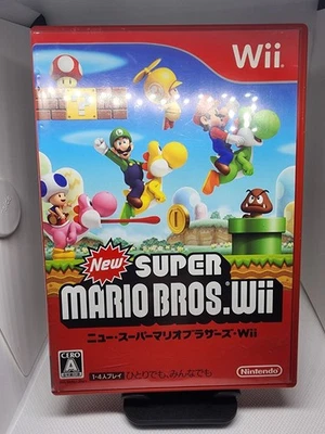 New Super Mario Bros Wii Nintendo Wii 2009 Japan Region - Clean - Image 1 of 3