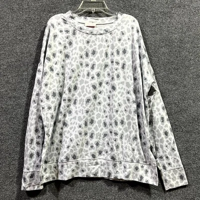 Sudadera Rosa Lirio Mujer Pequeña Multicolor Estampado Leopardo Elastizada Abertura Lateral Foto 1 de 4