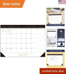 2025-2026 17" x 12" Monatliche Schreibtischunterlage Kalender, weiß/schwarz - Bild 1 von 8