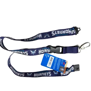 Charlotte Hornets Schlüsselband Team Farbe abnehmbarer Schlüsselanhänger NBA offizieller Merch - Bild 1 von 6