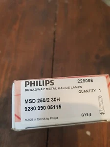 PHILIPS BROADWAY MSD 250/2 30H 250W METALLDAMPF ENTERTAINMENT LAMPE GY9,5 SOCKEL - Bild 1 von 2