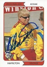 BOBBY HAMILTON AUTOGRAPHED PRESS PASS VINTAGE RACING NASCAR PHOTO TRADING CARD