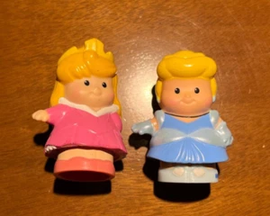 Little People Princess Cinderella and Aurora Disney Figures 2012 Mattel - Picture 1 of 2