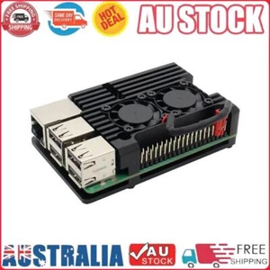 For Raspberry Pi 3 Model B B+ Aluminum Case Shell with Dual Cooling Fan - Picture 1 of 12