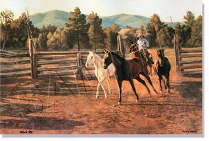 "JINGLING HORSES" LIMITED EDITION PRINT BY TIM COX **NEU & NIE GERAHMT** - Bild 1 von 2