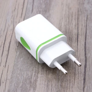 Universal Home Travel Charger Plug Water Drop Shape LED Light Dual USB Port - Zdjęcie 1 z 11