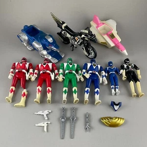 Vintage Power Rangers Figures Flip Head Weapons Vehicles Accessories Parts Lot - Picture 1 of 23