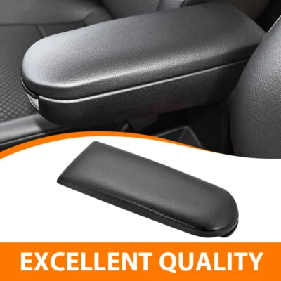 Black PU Leather Center Console Armrest Cover Lid For VW Golf Jetta MK4 Beetle - Изображение 1 из 4