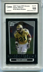 2007 Calvin Johnson Topps DPP Chrome Black rookie gem mint 10 #132 - Picture 1 of 1