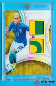 2017 Immaculate Brazil Neymar JR Dual Patch 13/35 - Picture 1 of 2