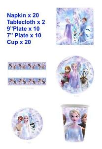 Księżniczka Anna Elsa Frozen Theme Materiały imprezowe Dekoracje urodzinowe Zastawa stołowa