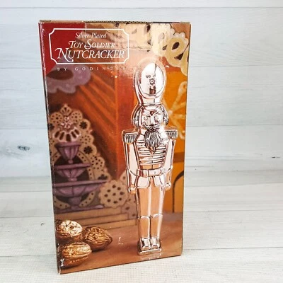 Godinger Silver Plated 6" Soldier Functional Nutcracker Crack Pecans Walnuts NEW - Image 1 of 4