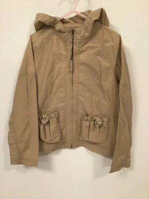 EUC Old Navy Girls Tan Beige Lightweight Spring Hoodie Jacket Size S Small - Image 1 of 4