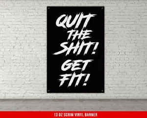 Motivational Fitness Quote Wall Art - Large Home Gym Decor - Picture 1 of 13