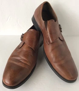 JoS. A. Bank Brown Leather Buckle Dress Shoes Size 11M - Picture 1 of 8