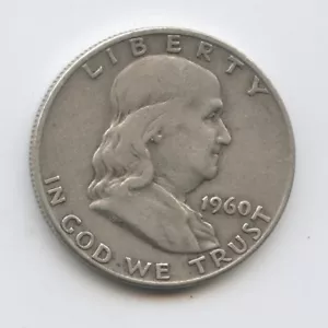 1960 D Franklin Half Dollar - Fine - Picture 1 of 3