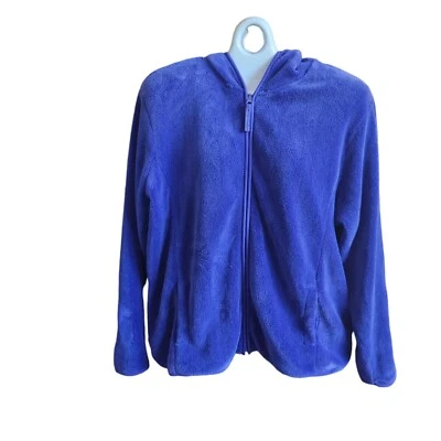 Sudadera con Capucha Azul Relajada Suave Acogedora Cremallera Completa Azul Inspiración Retro Athleisure Slouchy XL Foto 1 de 4