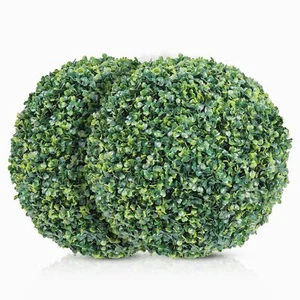Faux Boxwood Balls 2-Pack - Artificial Topiary for Outdoors or Indoors - Real... - Picture 1 of 7