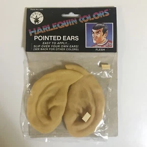 Vintage Flesh Tone Star Trek Spock Pointed Costume Ears Vintage 1980s - Picture 1 of 6