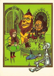 Postcard: Scarecrow on the Throne by W. W. Denslow for The Wizard of Oz - Picture 1 of 2