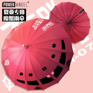 Anime GUNDAM Char Aznable Cosplay Red Sunshade Long Handled Umbrella Prop Gift