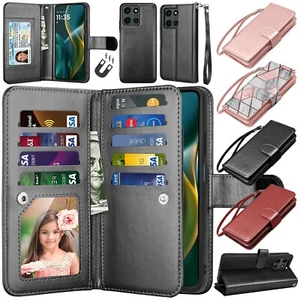 For Motorola Moto G Power/G 5G 2025 Case Wallet with Card Holder Magnetic Cover - Picture 1 of 40