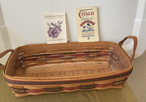 Longaberger Crisco American Baking Celebration Bread Basket 1993 Protector Liner Cover