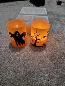 Eldnacele Halloween Batterie flammenlose Kerzen mit 6 Stunden Timer, flackernde LED  - Bild 1 von 13