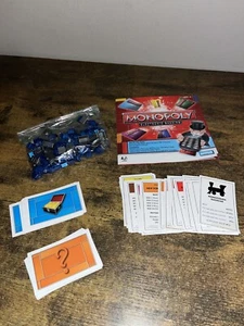 Electronic Monopoly Replacement Pieces Parts Houses Hotels Blue & Silver & cards - Picture 1 of 1