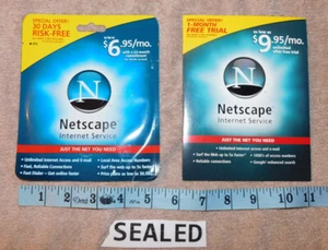 2 Vintage Netscape Internet Service Installation Disc Software for PC Windows - Picture 1 of 9