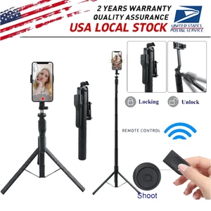 68" Wireless Selfie Stick Stativ Ständer Faltbar Fernbedienung für Handy Aufnahmen Live - Bild 1 von 19