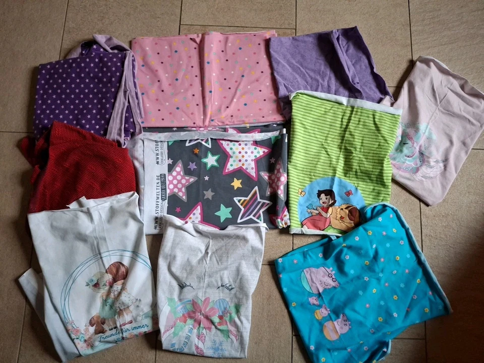 Stoffpaket Mädchen Jersey Psnele Einhorn Stoffwelten Heidi Peppa - Bild 1 von 4