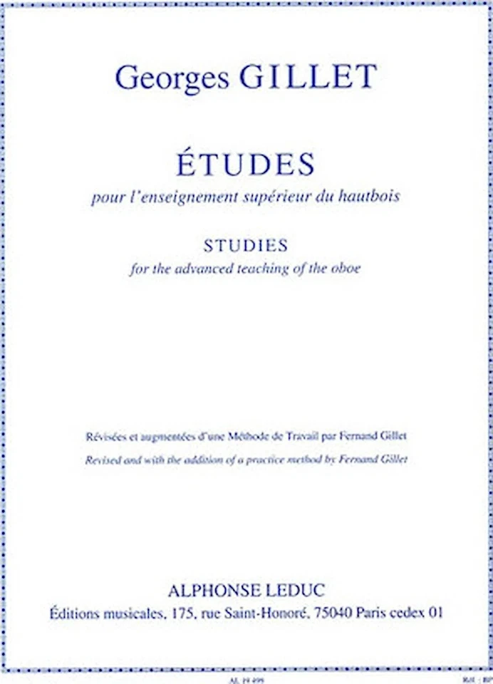 Etudes pour l'Enseignement Superieur du Hautbois - Image 1 of 1