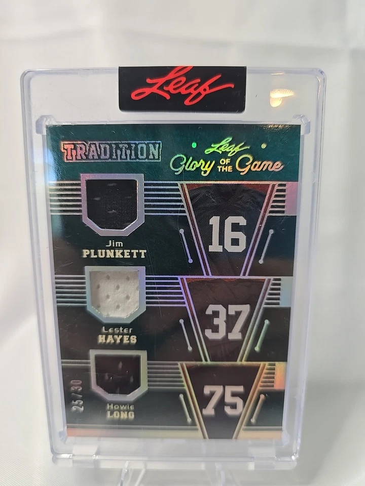 2025 Leaf Glory of the Game Plunkett Hayes Long /30 Tradition Patch Raiders CC - Imagem 1 de 3