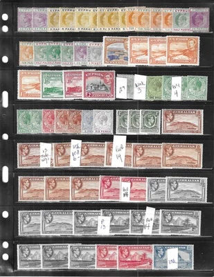 BRITISH EUROPE 100+ STAMPS- ALL MINT A FEW NH, MOST LIGHT HINGED - Image 1 of 4