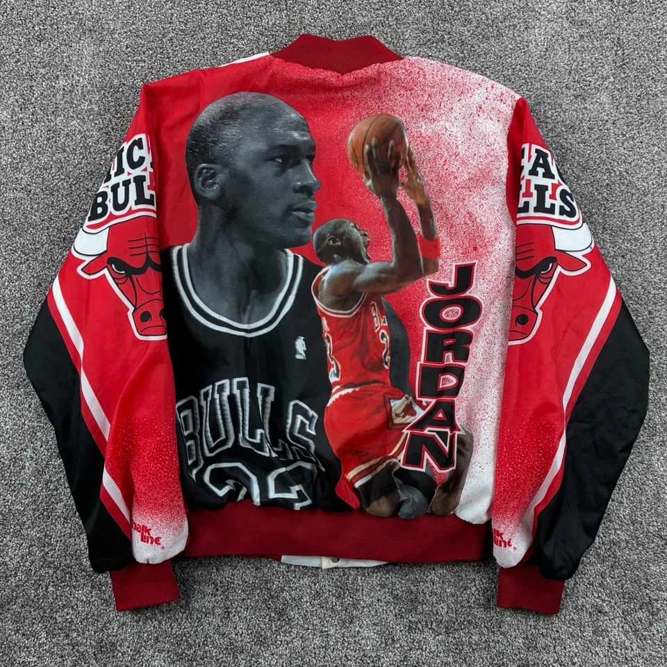 Vintage Chalk Line Michael Jordan Jacket Mens Large Chicago Bulls NBA Bomber - Image 1 of 4