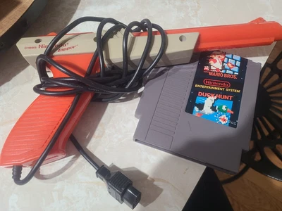 Nintendo Zapper and Super Mario Bros with Duck Hunt Game In Original Sleeve, NES - Image 1 of 4