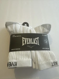 Everlast Boys Crew Sock Shoe Size 9- 2.5 Full Cushion 6 Pair - Picture 1 of 9