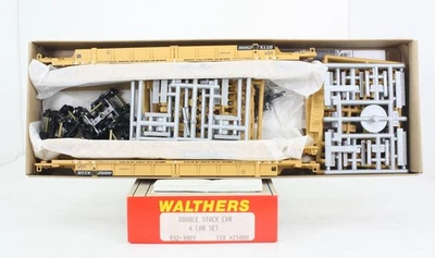 Walthers HO 4 Car Set Trailer Train 70’ Double Stack Cars 932-3903 DTTX 25000 - Image 1 of 2