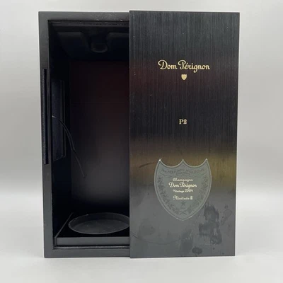 Caja de champán botella individual de madera vacía Dom Perignon P2 vintage 2004 Foto 1 de 4