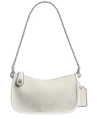 Bolso Swinger Coach Cloud Chalk Signature Jacquard para Mujer (CAN77) - NUEVO CON ETIQUETAS Foto 1 de 4