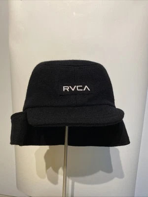RVCA Hombres Negro Lana Militar Personalizado Automático Sombrero Nuevo con Etiquetas + Prendedor Foto 1 de 4