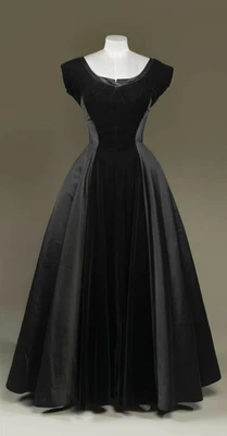 Vintage Black Wedding Dresses Short Sleeves A Line Satin 1980s Bridal Gowns - Image 1 of 3