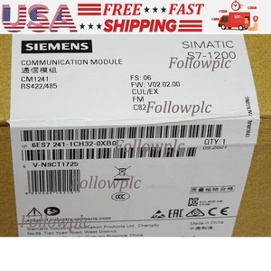 New Siemens 6ES7241-1CH32-0XB0 6ES7 241-1CH32-0XB0 SIMATIC S7-1200 CM 1241 - Picture 1 of 2