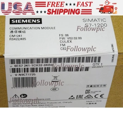 New Siemens 6ES7241-1CH32-0XB0 6ES7 241-1CH32-0XB0 SIMATIC S7-1200 CM 1241 - Image 1 of 2