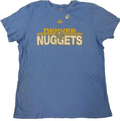 New Denver Nuggets Womens Sizes M-L Adidas Light Blue Shirt - Image 1 of 4
