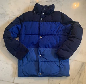 Gap Kids Boys Warmest Puffer Coat Jacket Blue Regular Medium Snowboarding Retro - Picture 1 of 7