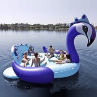 Sun Pleasure Mega-Sized Inflatable Magical Party Peacock Island 6 Person Float