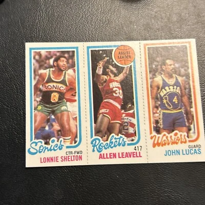 Lonnie Shelton Allen Leavell John Lucas 1980 81 Topps Assist Leader Cb3 - Image 1 of 4